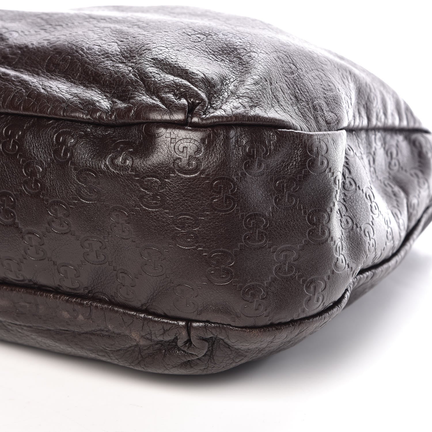 Gucci Guccissima Large New Ladies Web Hobo Dark Brown 15 of 15