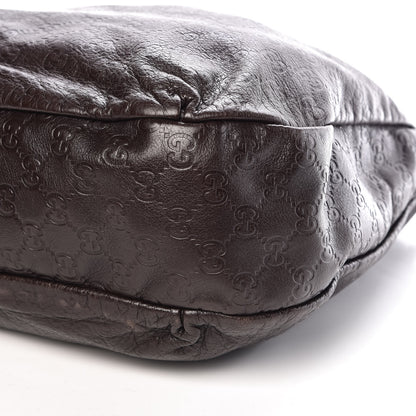 Gucci Guccissima Large New Ladies Web Hobo Dark Brown 15 of 15