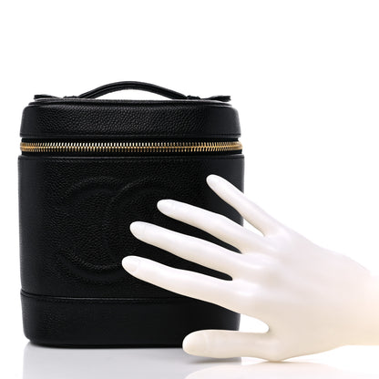 Chanel Caviar Vanity Cosmetic Case Black 2 of 9