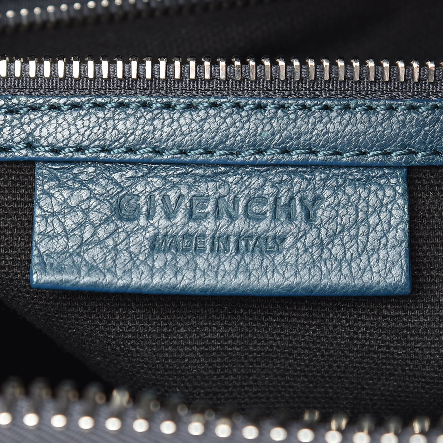 Sugar Goatskin Small Antigona Peacock Blue