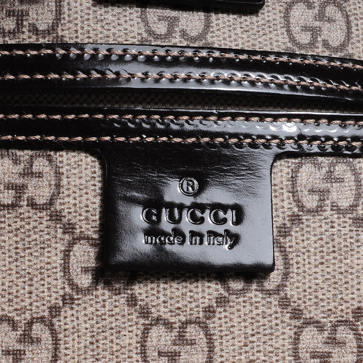 GG Plus Monogram Tattoo Heart Medium Joy Tote Dark Brown
