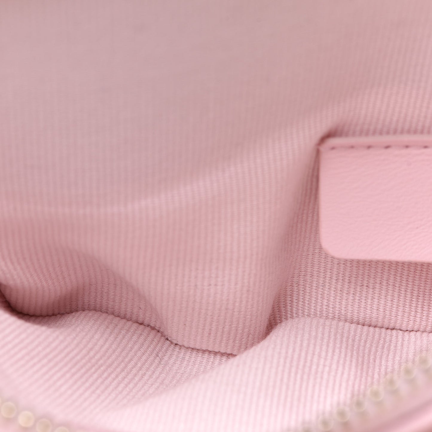 Caviar Quilted Crystal Zip Card Holder Wallet Light Pink