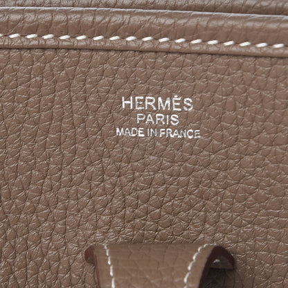 Hermes Taurillon Clemence Evelyne III PM Etoupe 6 of 8