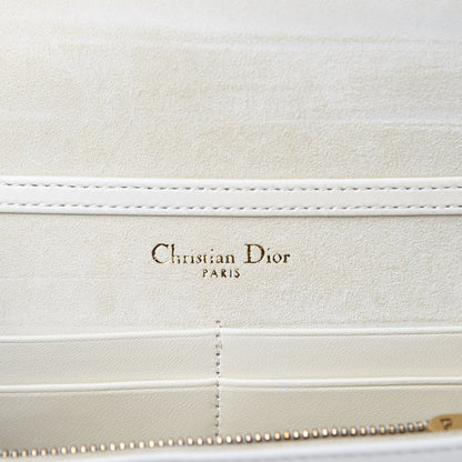 Christian Dior Calfskin Studded Diorama Wallet on Chain Pouch Off White 6 of 12