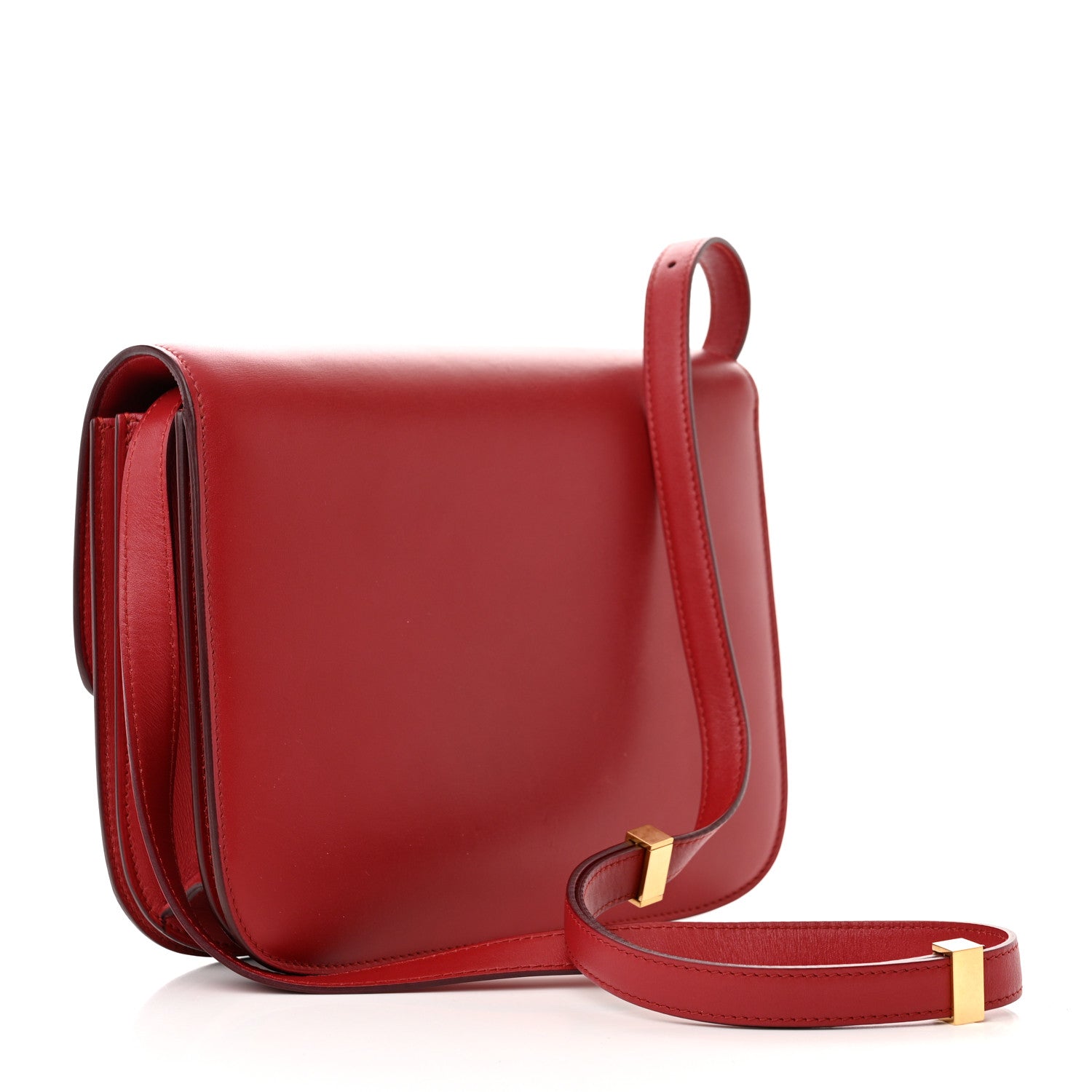 Celine Box Calfskin Medium Classic Box Flap Bag Red 3 of 12