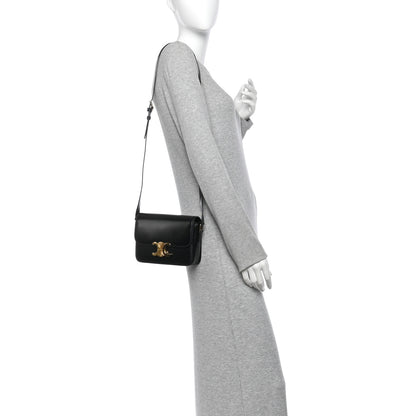 Celine Shiny Calfskin Teen Triomphe Black 2 of 10