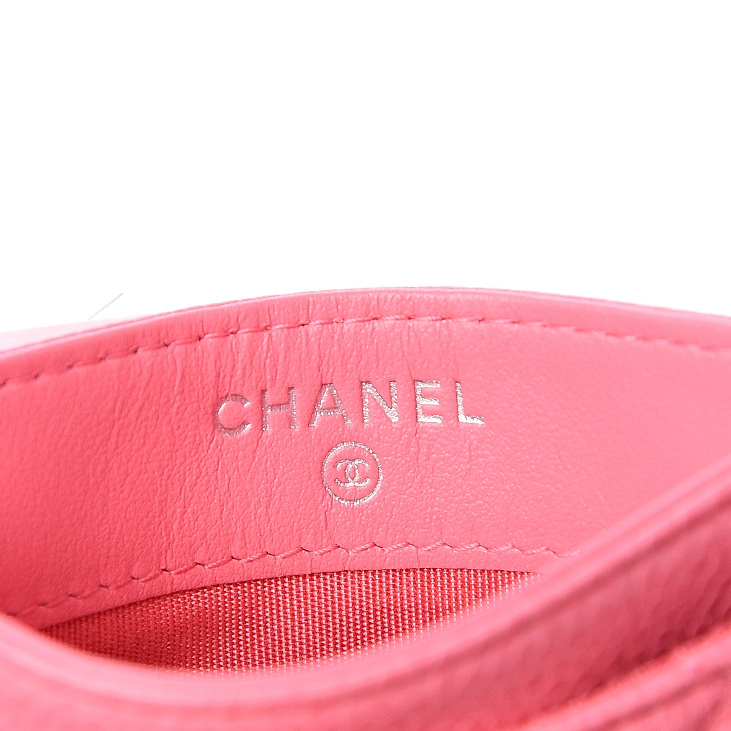 Chanel Caviar Quilted Card Holder Pink 5 of 8