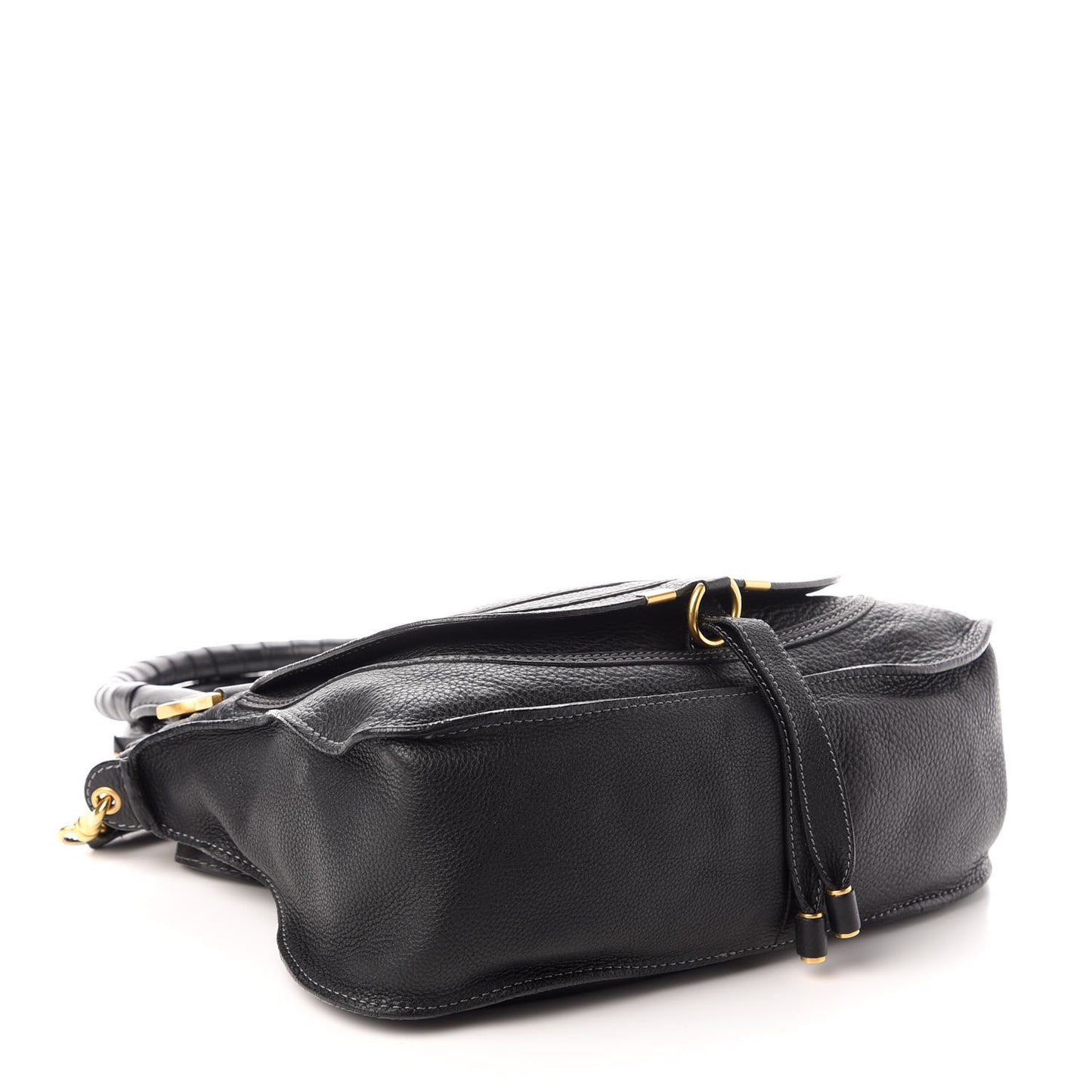 Calfskin Medium Marcie Satchel Black