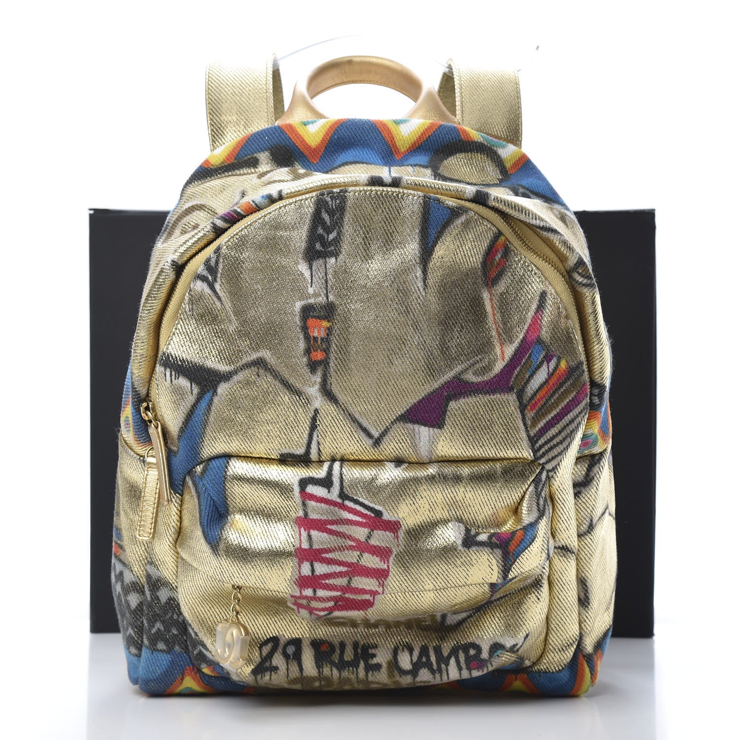 Chanel Graffiti Printed Canvas Street Spirit Backpack Multicolor 12 of 12