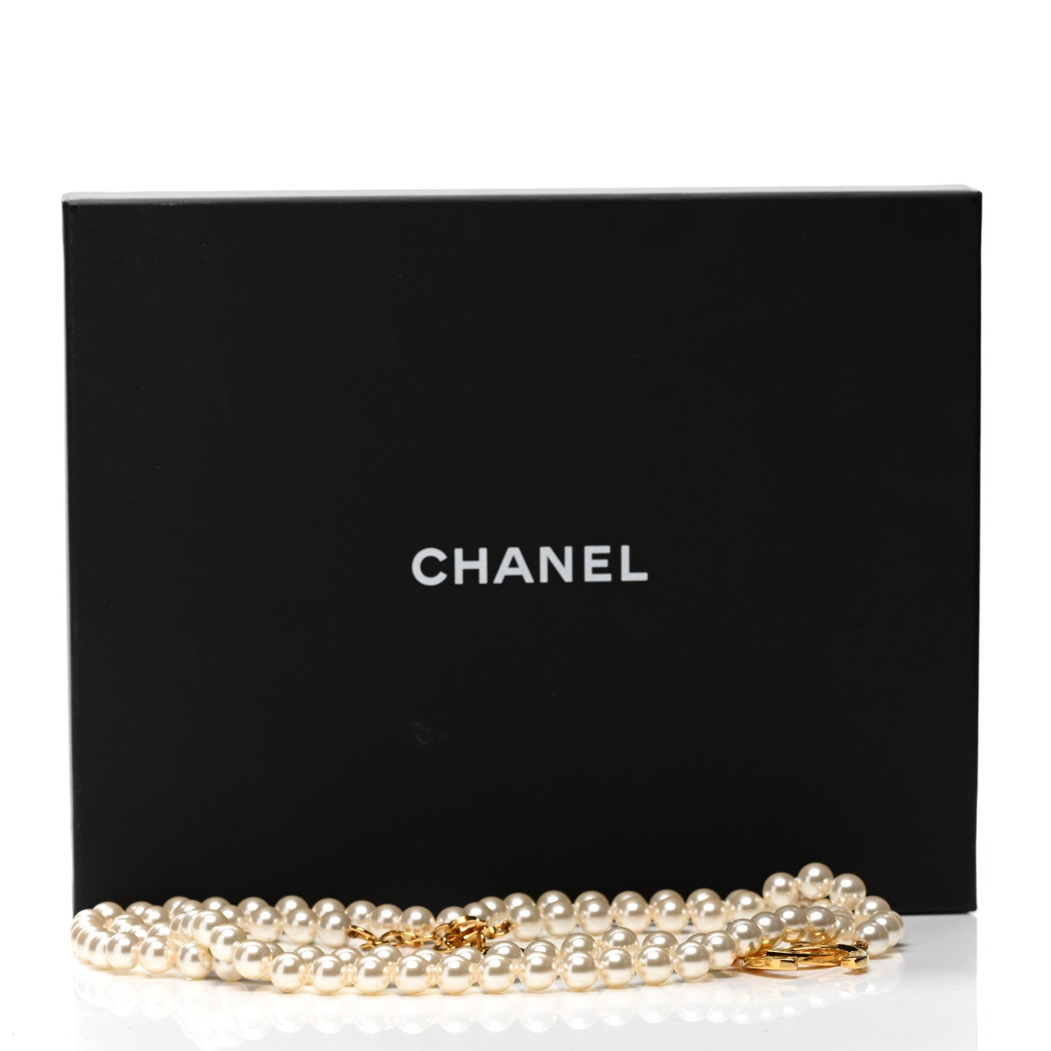 Chanel Pearl CC Paris Button Long Necklace 7 of 7