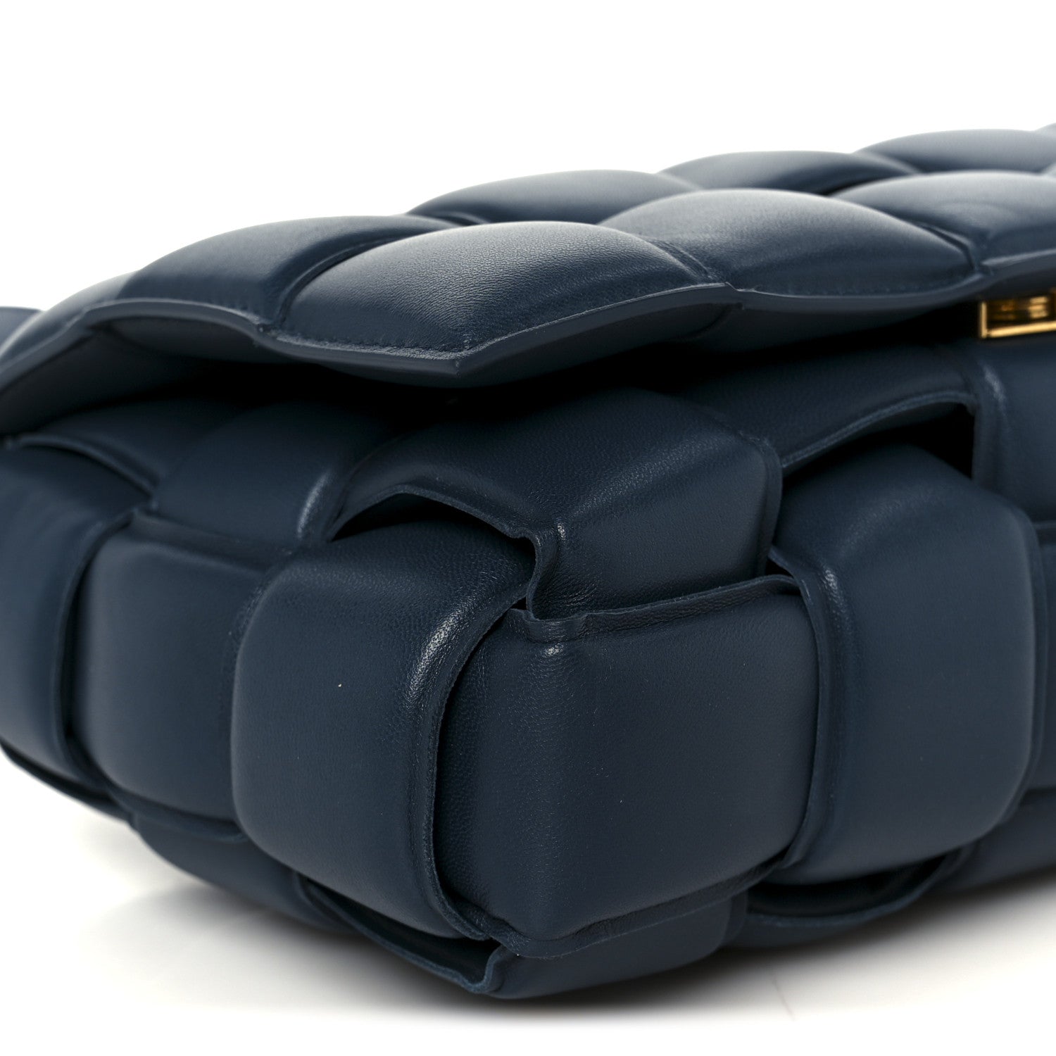 Bottega Veneta Nappa Maxi Intreccio Padded Cassette Crossbody Bag Deep Blue 11 of 12