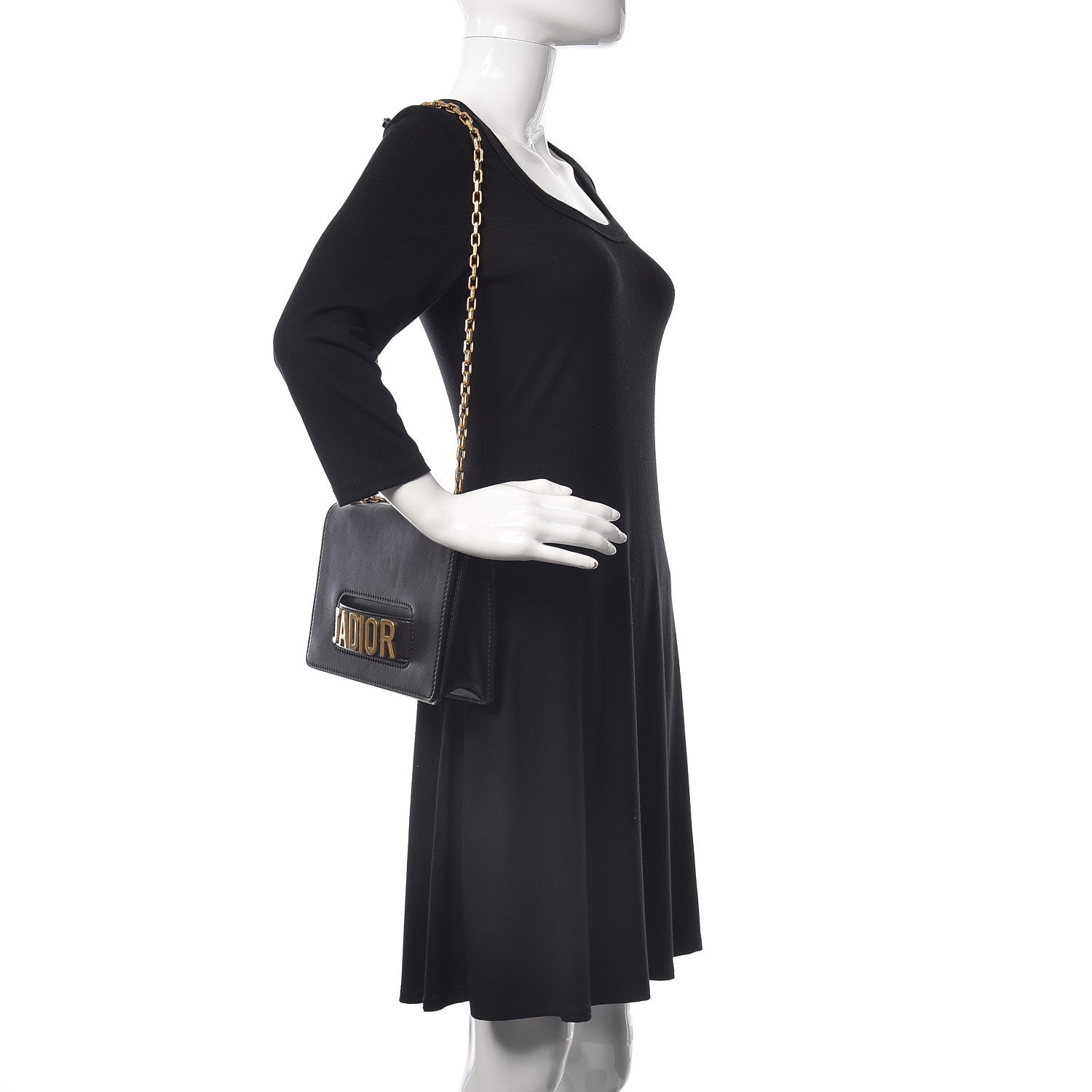 Christian Dior Calfskin J'Adior Chain Flap Bag Black 2 of 9