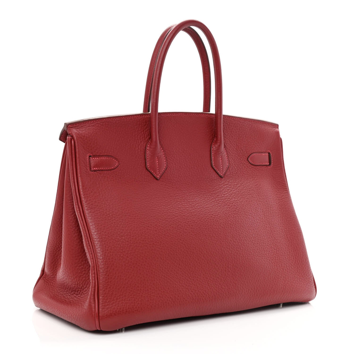 Hermes Taurillon Clemence Birkin 35 Rouge Vif 2 of 11