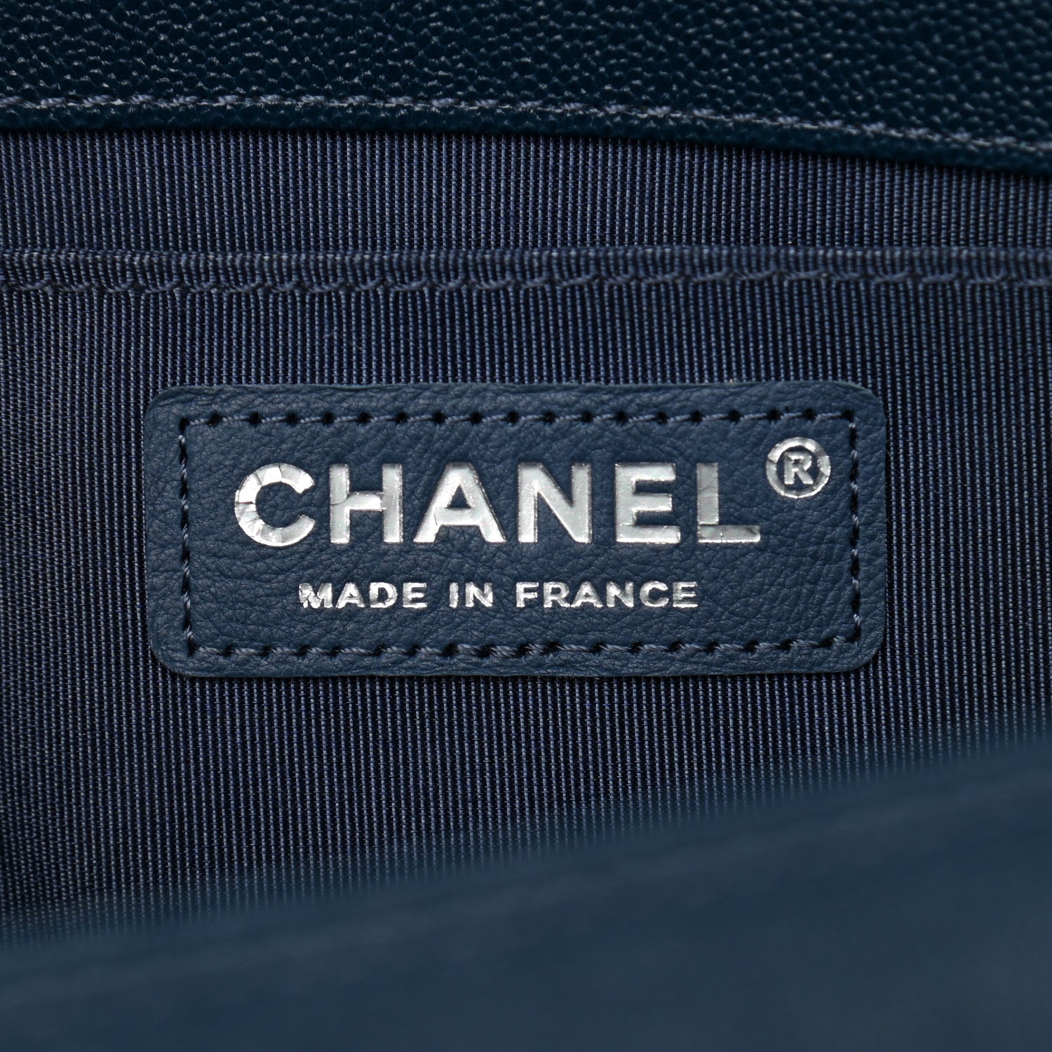 Chanel Caviar Quilted Medium Boy Flap Dark Blue 6 of 11