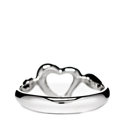 Tiffany Sterling Silver Elsa Peretti Open Heart Ring 50 5.25 3 of 5