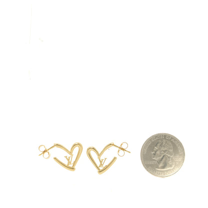 Louis Vuitton Fall In Love Heart Earrings PM Gold 2 of 3