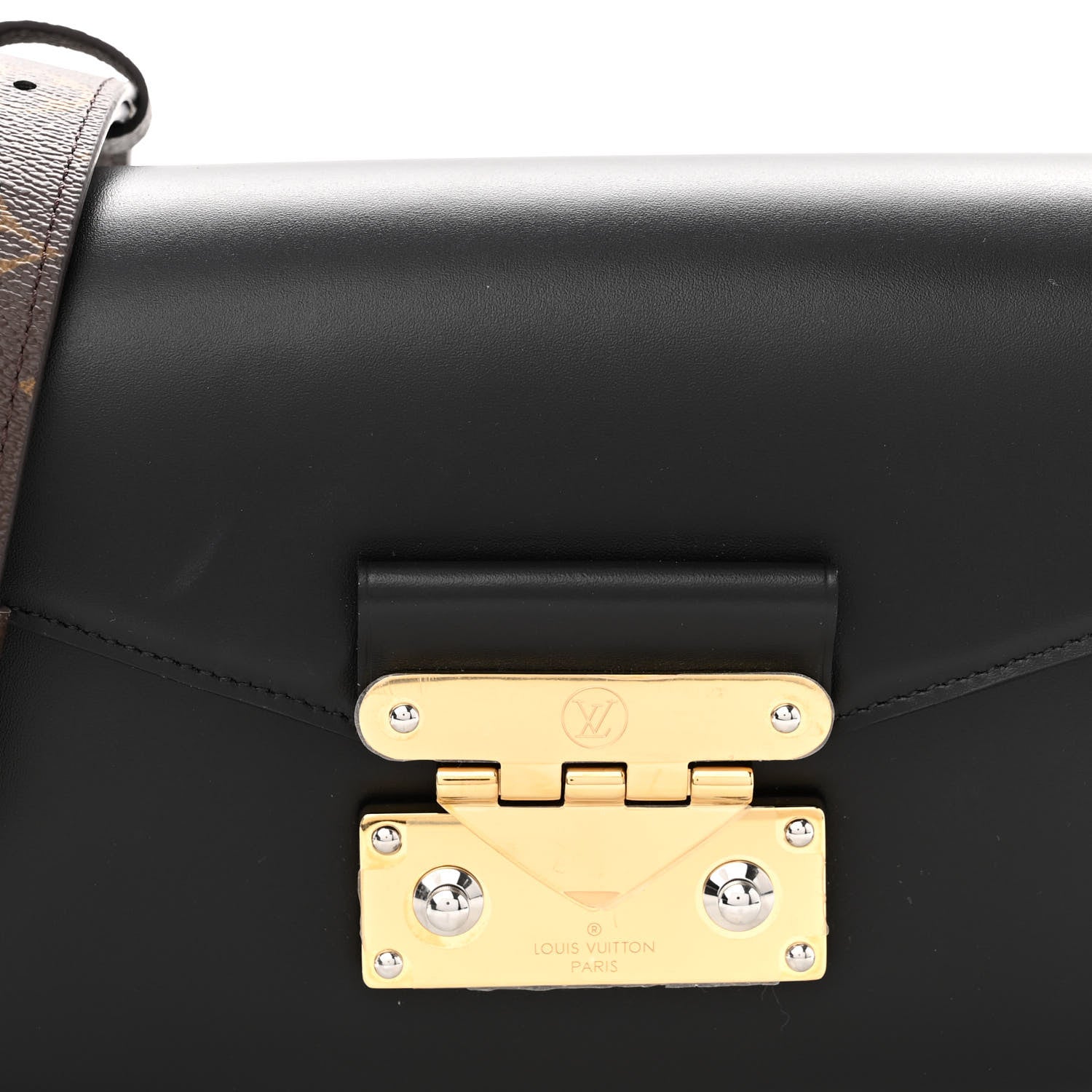 Louis Vuitton Calfskin Monogram Swing Black 8 of 10