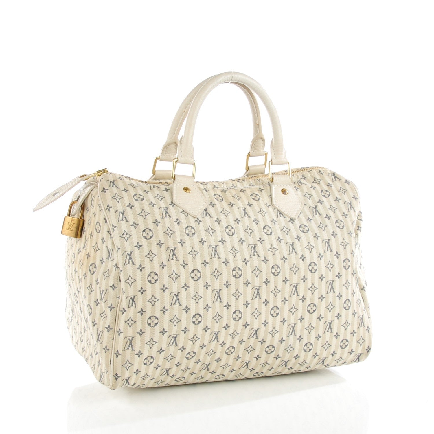 Louis Vuitton Mini Lin Croisette Speedy 30 Blue 3 of 9