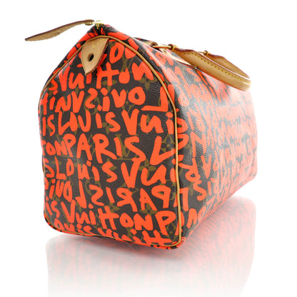 Louis Vuitton Monogram Graffiti Speedy 30 Orange 6 of 9