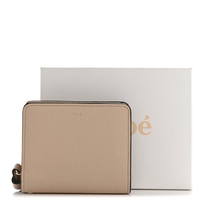 Chloe Grained Calfskin Alphabet Compact Wallet Nude 12 of 12