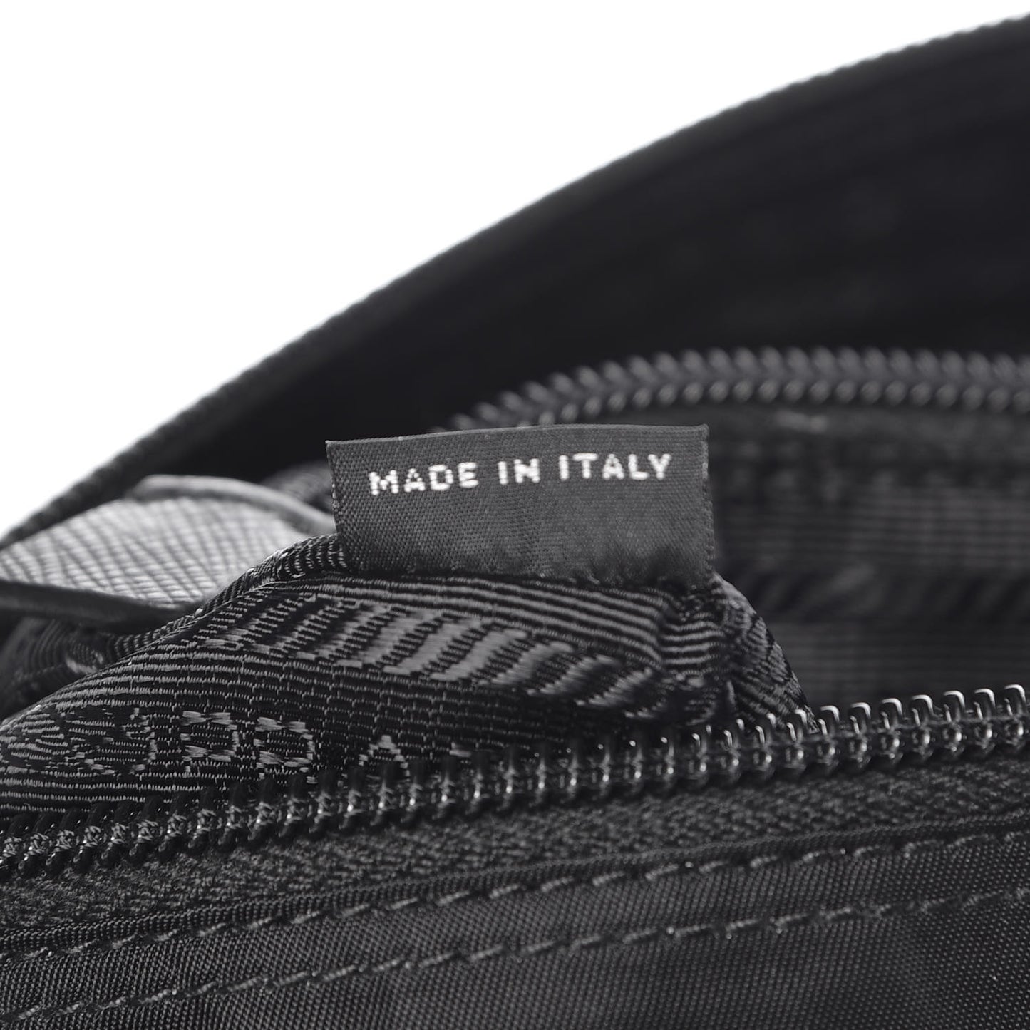 Nylon Vela Saffiano Single Buckle Messenger Shoulder Bag Black