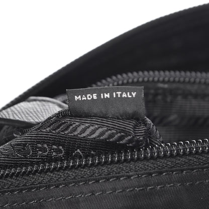 Prada Nylon Vela Saffiano Single Buckle Messenger Shoulder Bag Black 8 of 10