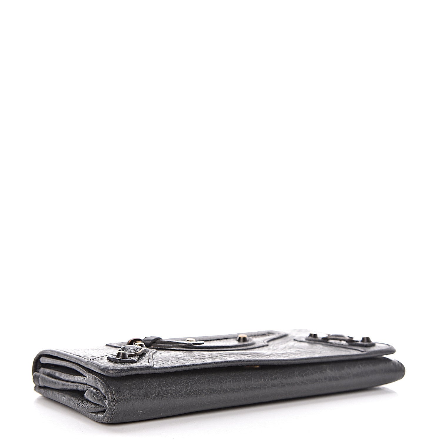 Balenciaga Agneau Classic Hardware Money Wallet Gris Fossile 4 of 11
