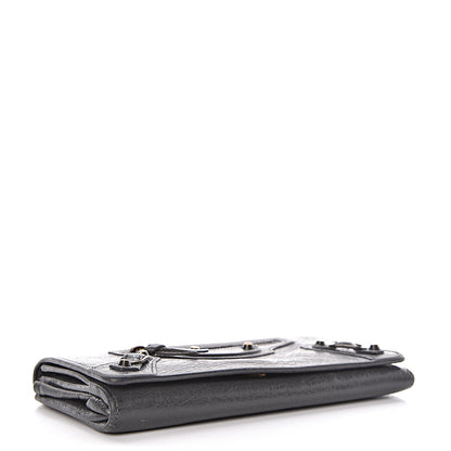 Balenciaga Agneau Classic Hardware Money Wallet Gris Fossile 4 of 11