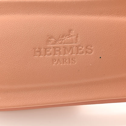 Hermes Box Calfskin Oran Sandals 37 Granit Rose 6 of 8