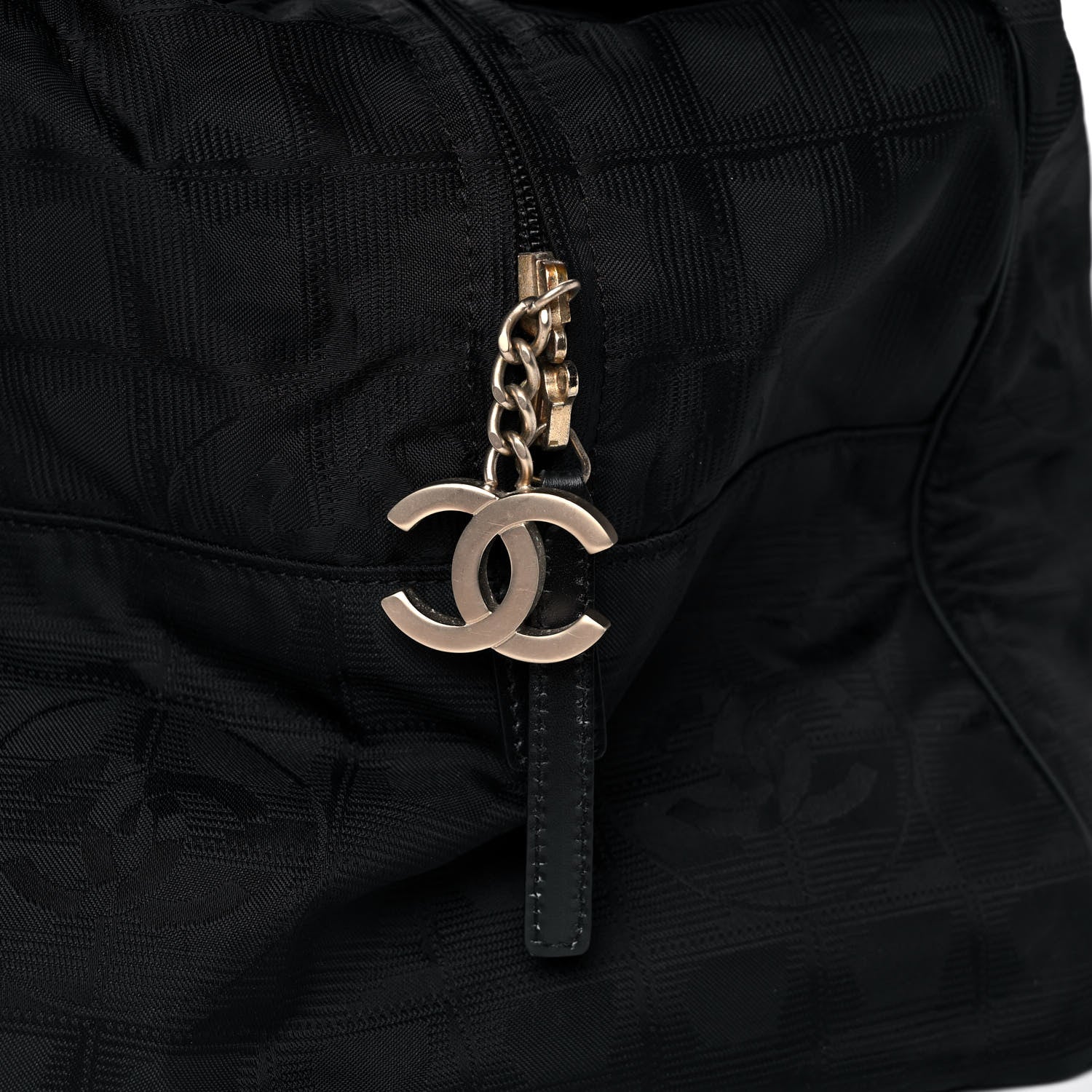 Chanel Nylon Large Travel Tote Black 8 of 13
