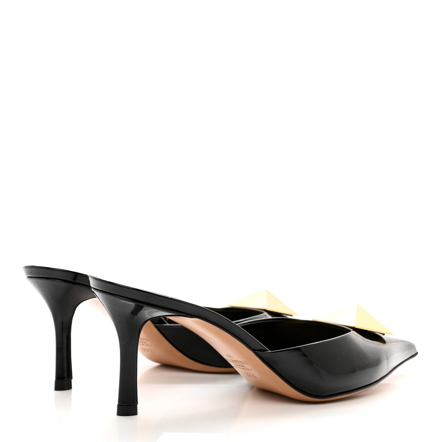 Patent One Stud 70mm Mule Pumps 38.5 Black