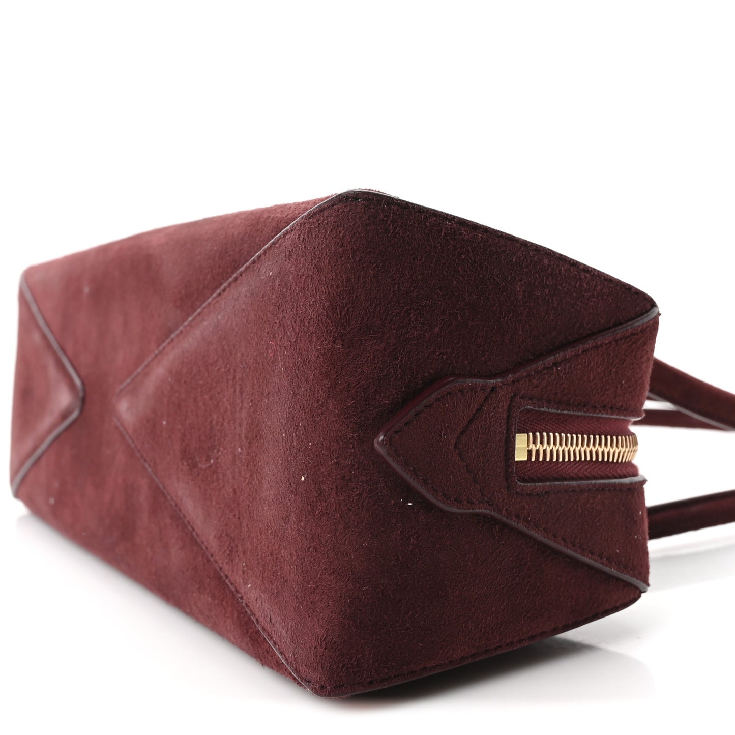 Suede Goatskin Medium Le Teckel Bag Rouge Grenat