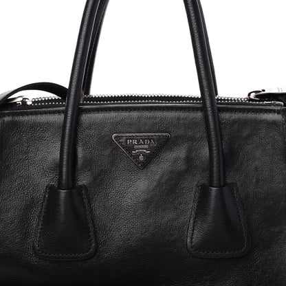 Prada Glace Calf Twin Pocket Tote Black 10 of 10