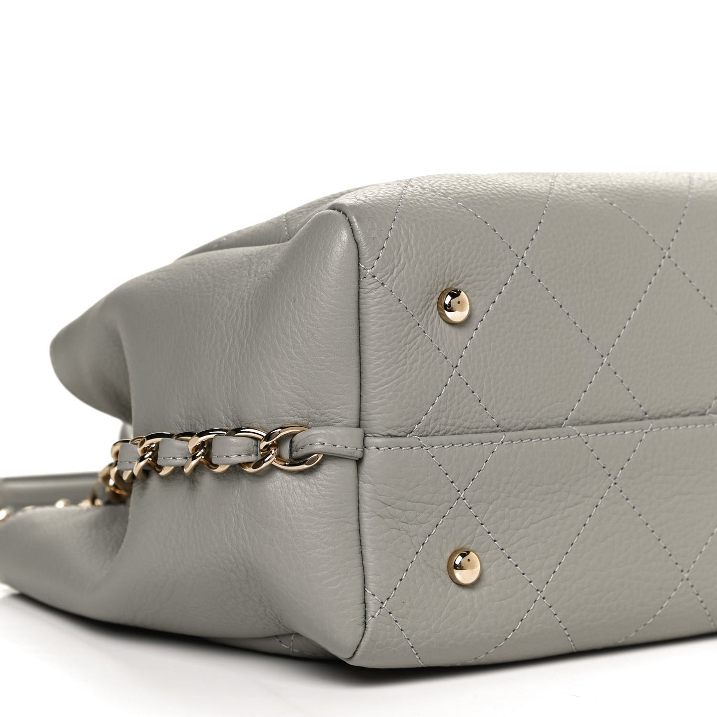 Bullskin Stitched Small Shopping Bag Grey