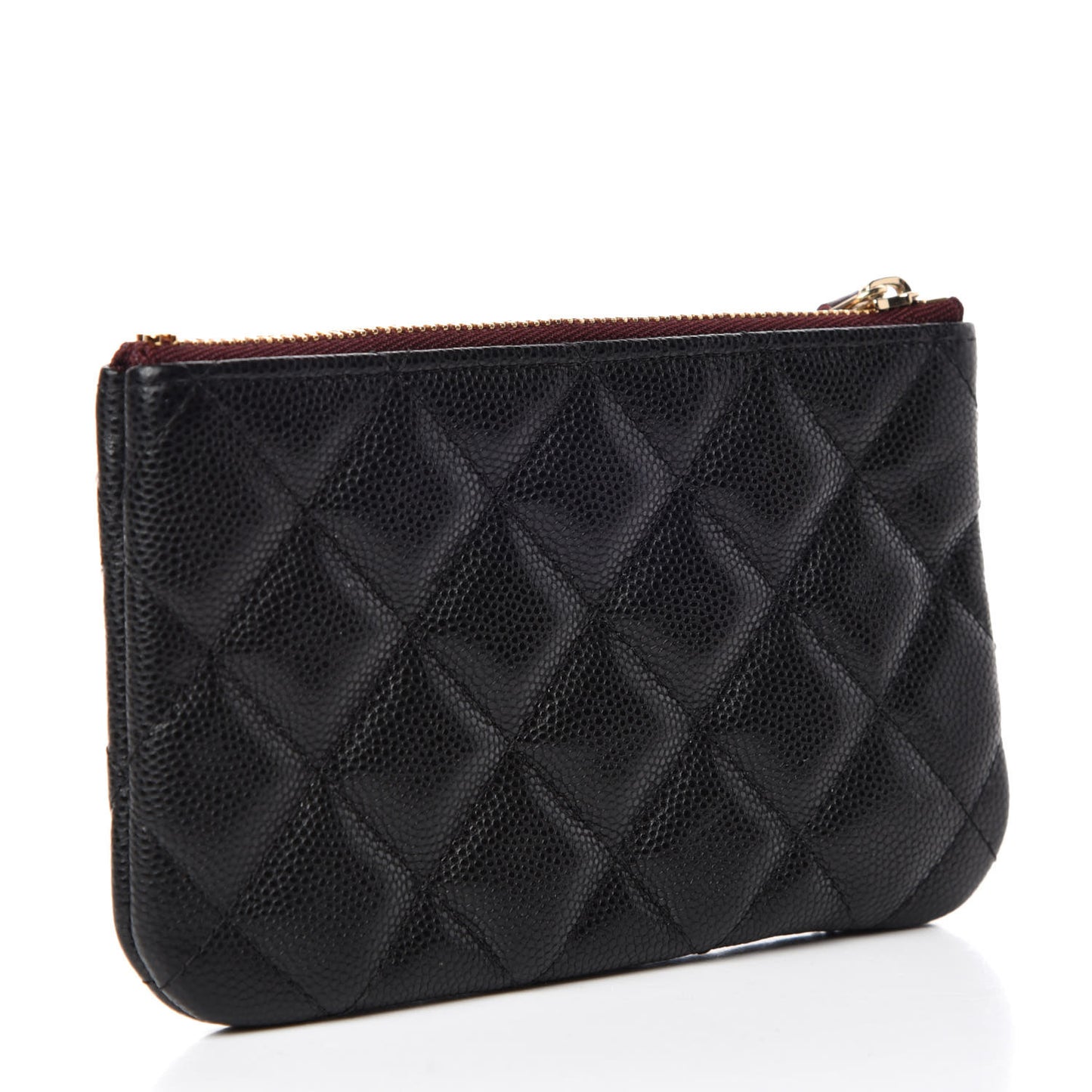 Caviar Quilted Small Cosmetic Case Black