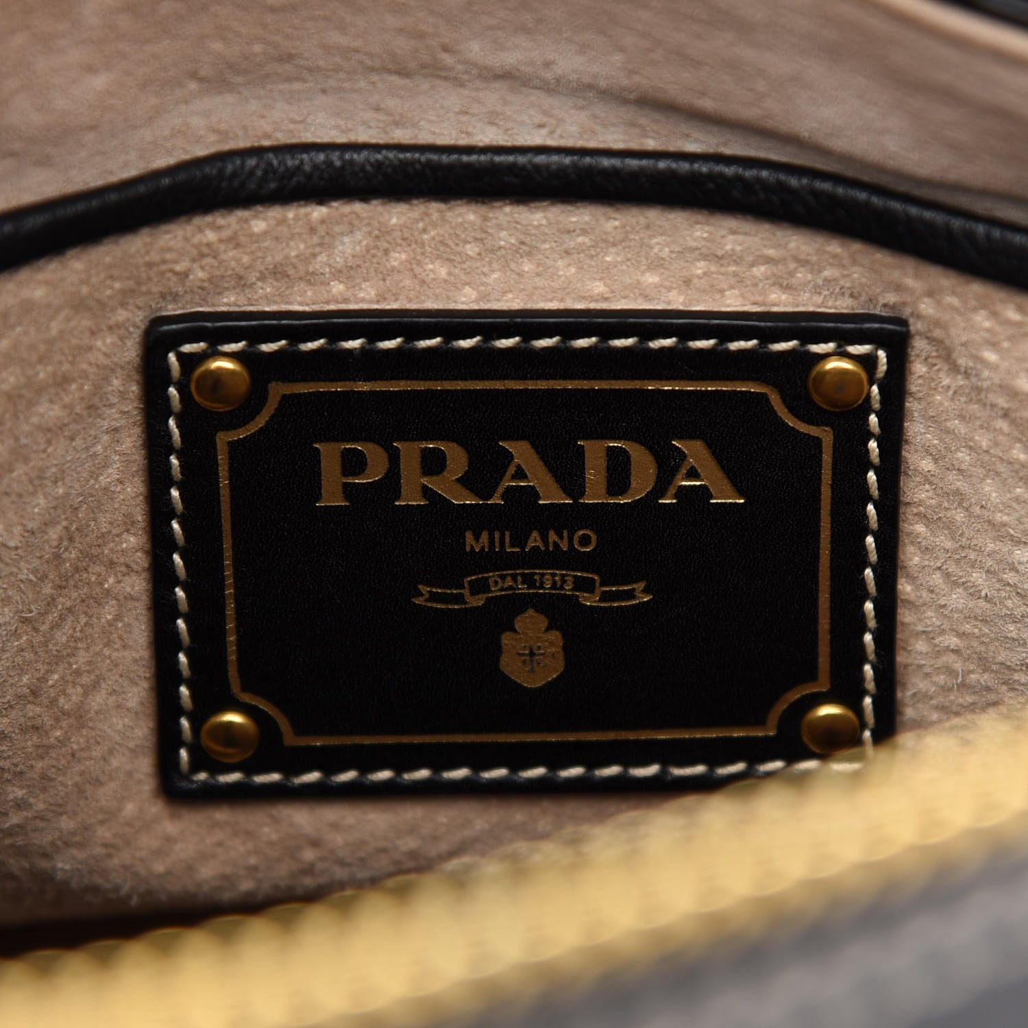 Prada Glace Calf Tote Black 6 of 9