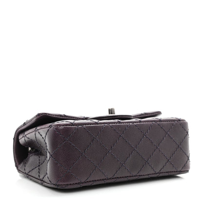 Chanel Caviar Quilted Mini Rectangular Flap Dark Purple 3 of 8