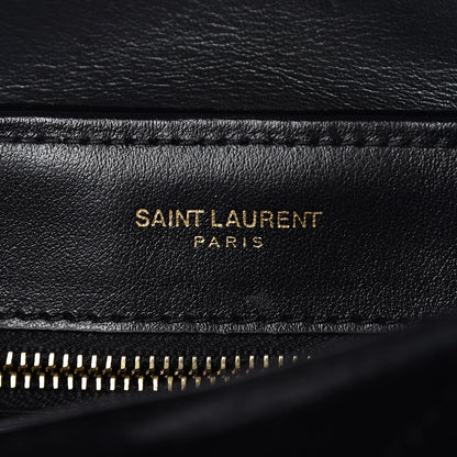 Saint Laurent Velvet Y Quilted Monogram Toy Loulou Chain Satchel French Black 6 of 12