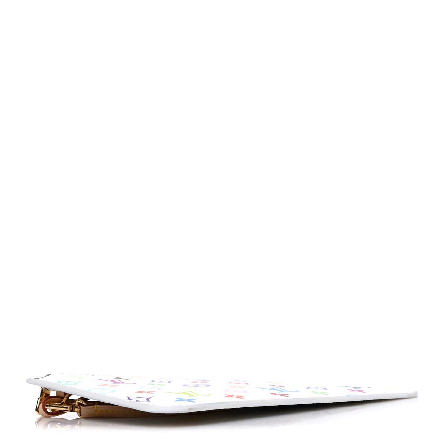 LV X TM Monogram Multicolor Neverfull MM Pochette White