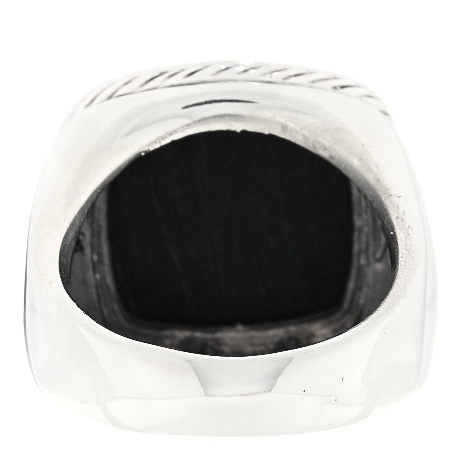 David Yurman Sterling Silver Diamond Black Onyx 14mm Albion Statement Ring 53 6.5 3 of 4