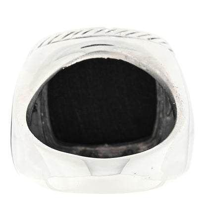 David Yurman Sterling Silver Diamond Black Onyx 14mm Albion Statement Ring 53 6.5 3 of 4