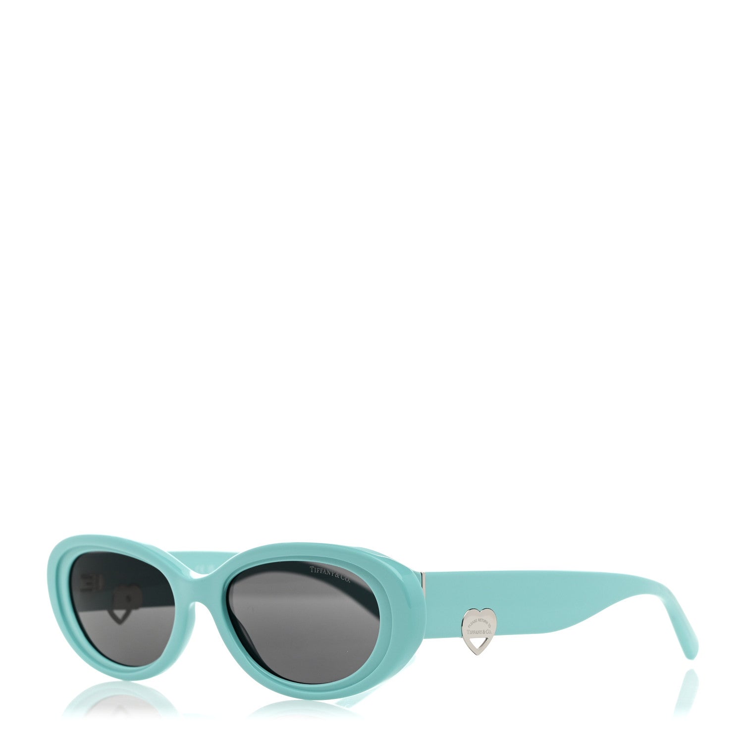 Tiffany Acetate Return to Tiffany Oval Sunglasses TF 4221 Tiffany Blue Dark Gray 1 of 8
