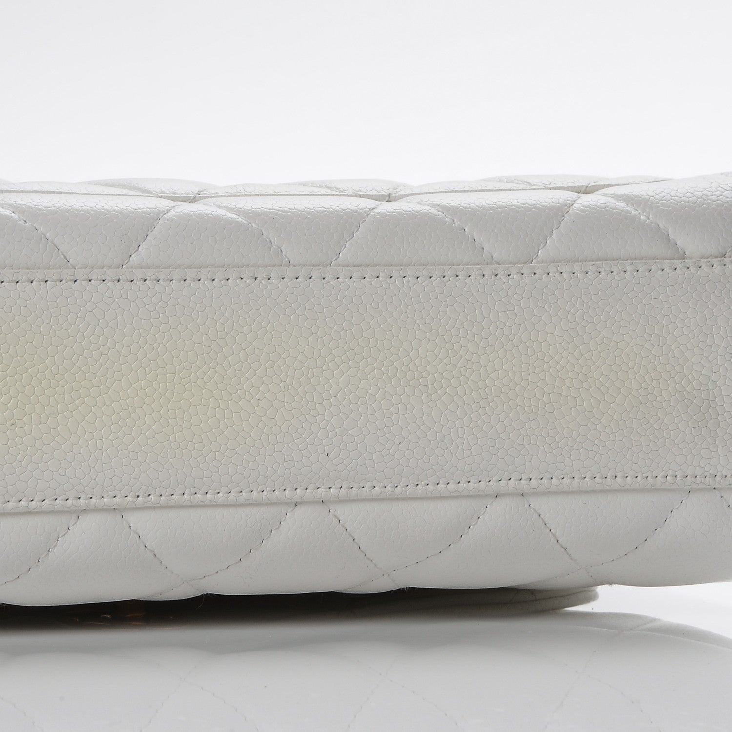Chanel Caviar Quilted Medium Single Flap White 9 of 10