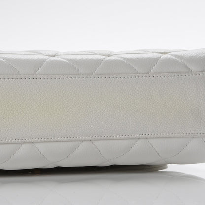 Chanel Caviar Quilted Medium Single Flap White 9 of 10