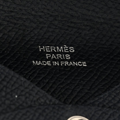 Hermes Epsom Calvi Card Case Black 6 of 6