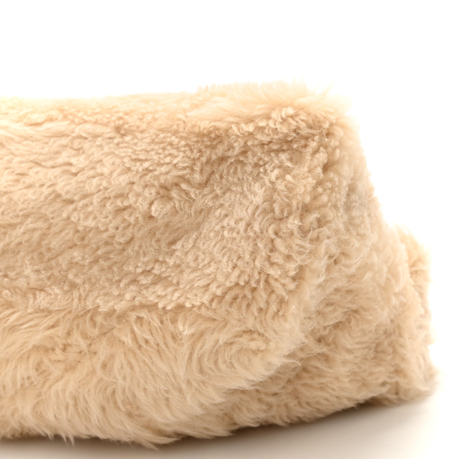 Saint Laurent Merino Shearling Lambskin Quilted Small Loulou Puffer Monogram Chain Satchel Natural Beige 11 of 11