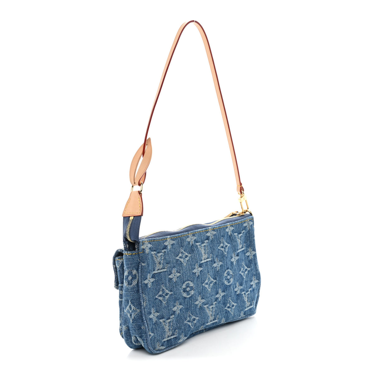 Monogram Pochette Accessories Cargo Blue Denim