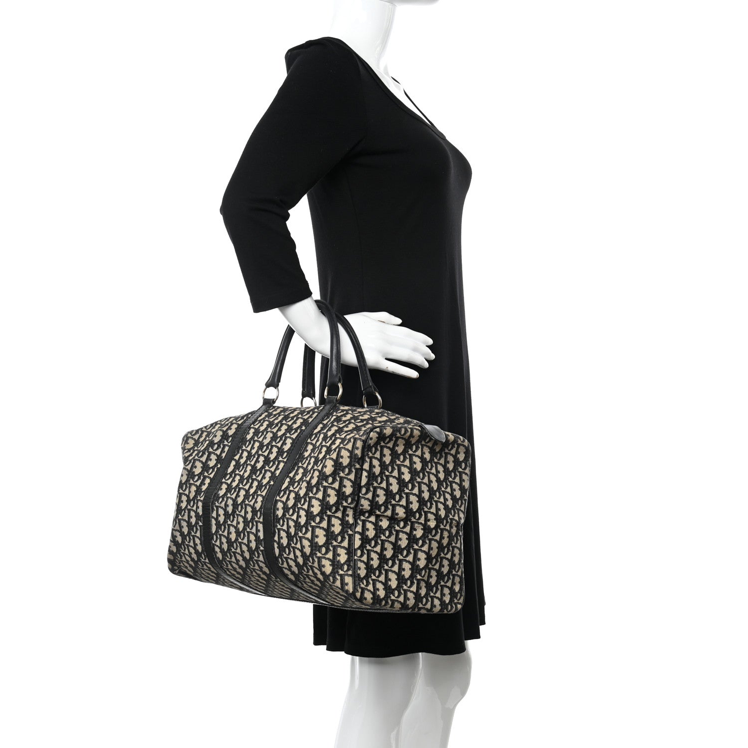 Christian Dior Monogram Duffle Black 3 of 13