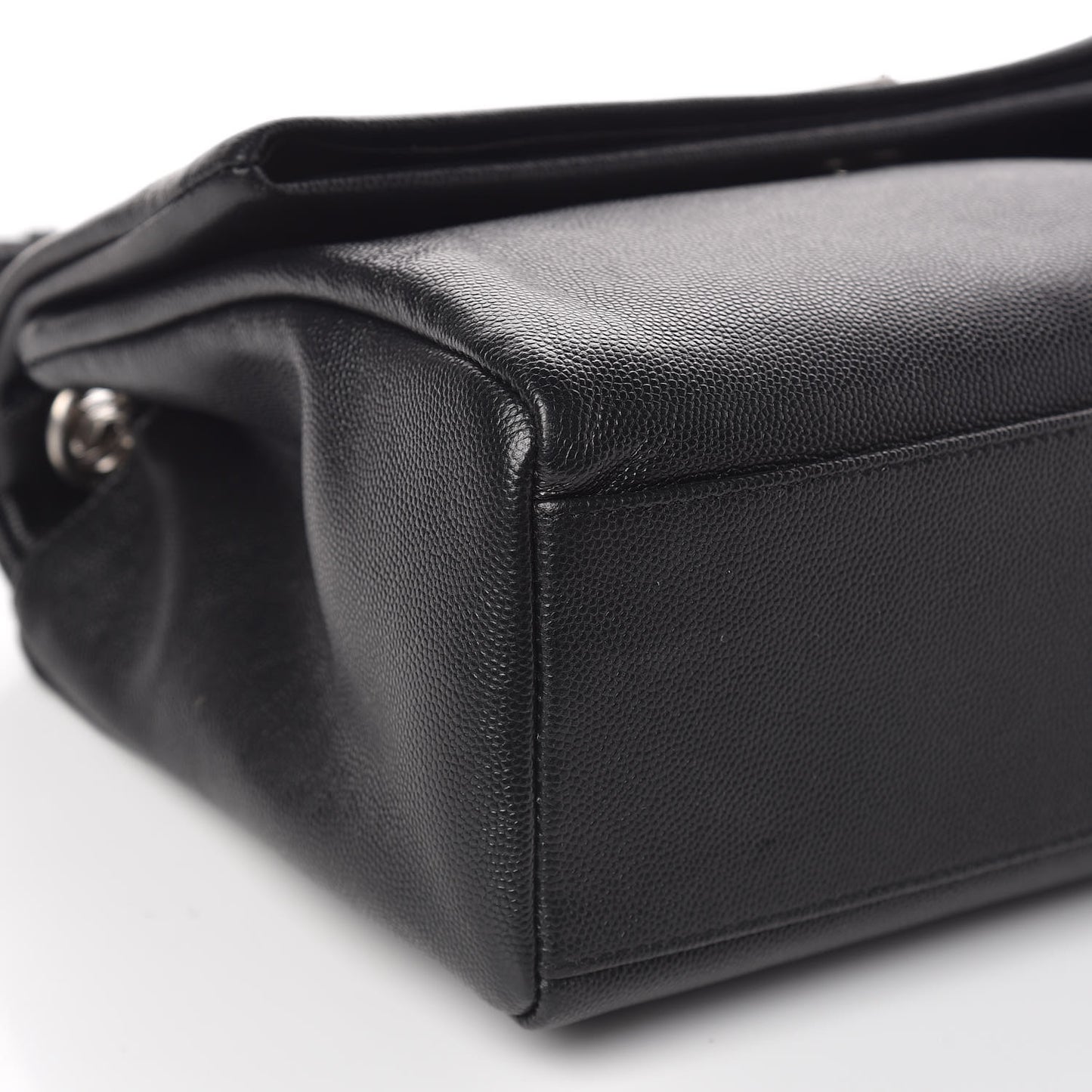 Grain De Poudre Medium West Hollywood Monogram Fold-Over Black