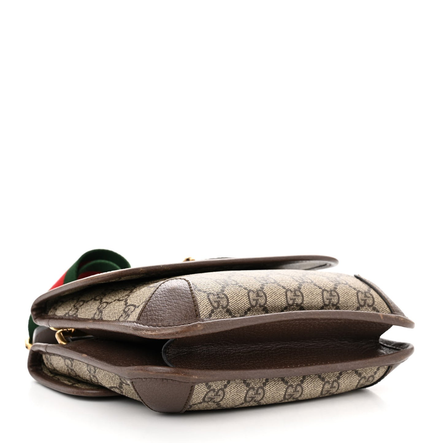 GG Supreme Monogram Web Small Neo Vintage Double Flap Messenger Bag Beige New Acero